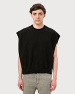 RICK OWENS DRKSHDW СВИТШОТ ЧЕРНЫЙ БЕЗ РУКАВОВ JUMBO