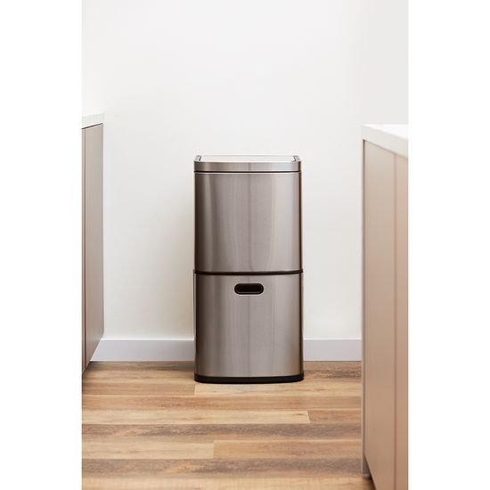 Контейнер мусорный с 2-мя отделениями smart bin, сенсорный, 60 л
