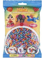 Hama Бусинки для термомозаики MIDI полосатые микс, 3000 шт. (201-92)