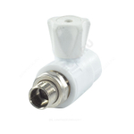 Кран шаровой PP-R белый Дн 25х1/2" НР прямой для радиатора VALFEX 10149125