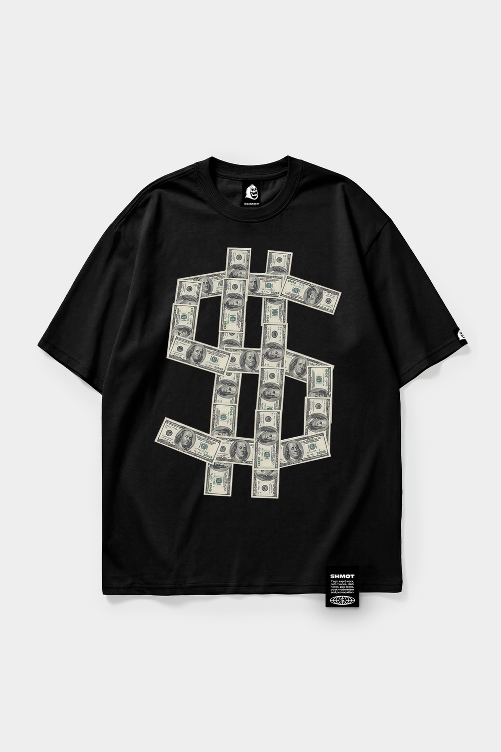 Футболка SHMOT "DOLLAR PAPER" MONO Черный