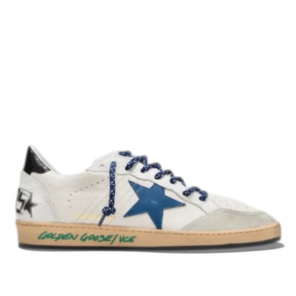 Мужские Кеды Golden Goose Ballstar Leather Low-Top Sneakers