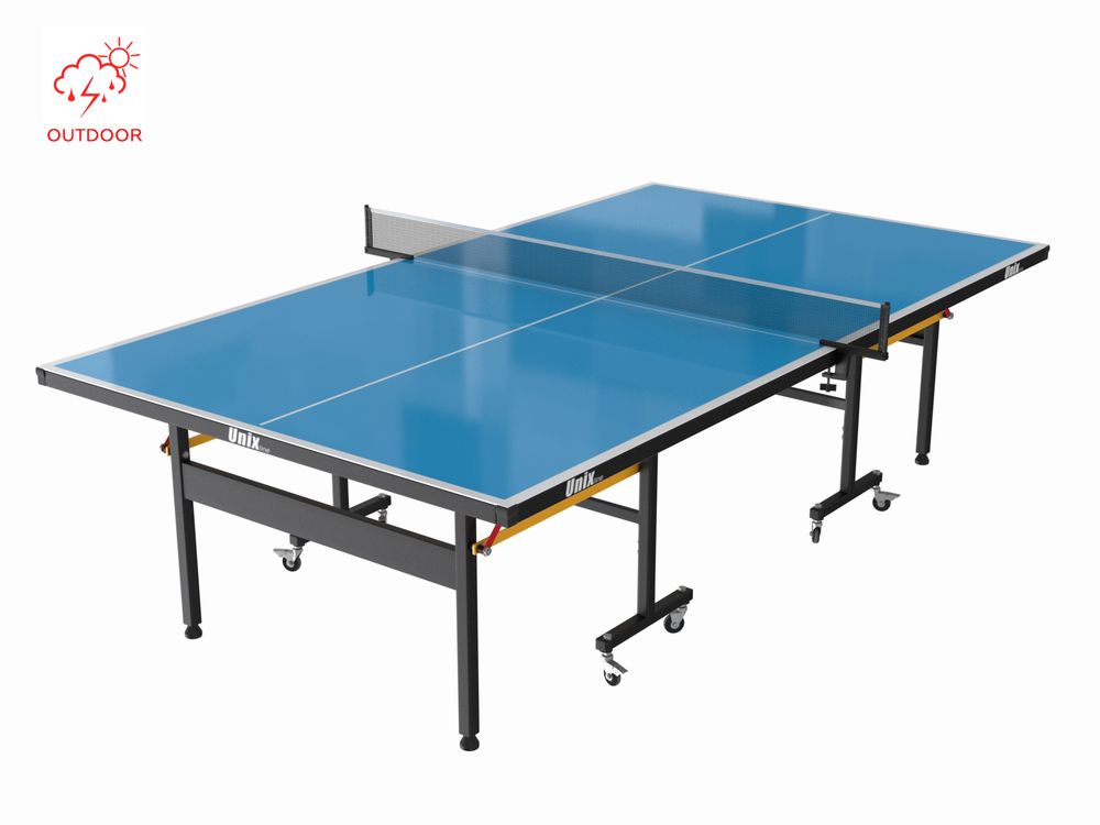 Всепогодный теннисный стол UNIX Line для улицы outdoor 6 мм, синий