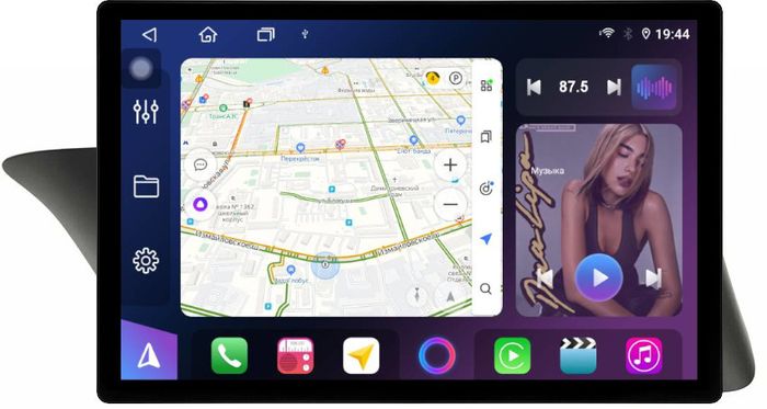 Магнитола для Lexus ES250 2012-2015 (ШГУ монохром) - FarCar BX877 монитор 13" 2K QLED на Android 13, Быстрая, CarPlay, 4G SIM-слот