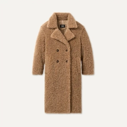 UGG Длинное плюшевое пальто Gertrude, песочный