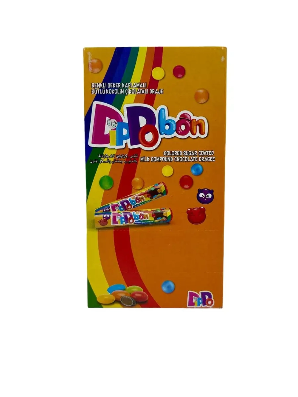 DippoBon  Цветное какао-драже с сахарной глазурью, 24 шт