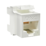 Модуль Keystone RJ45 CAT6 неэкранированный, 180 градусов, белый (форм-фактор A10)