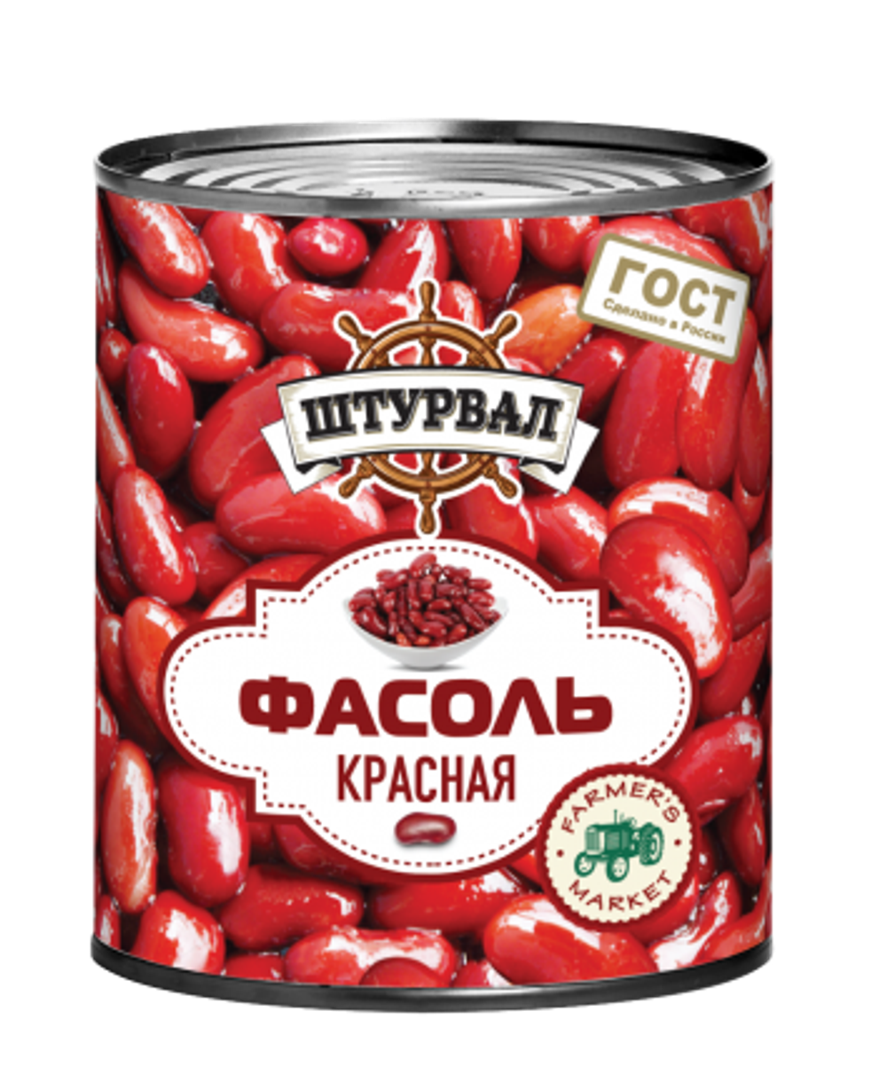 Фасоль натуральная красная ГОСТ в/с 400 гр 12 шт
