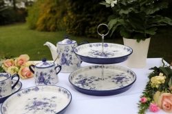 Kitchen Craft London Pottery 26 см 1-ярусный стеклянный поднос Голубая роза EAN 5057982075347