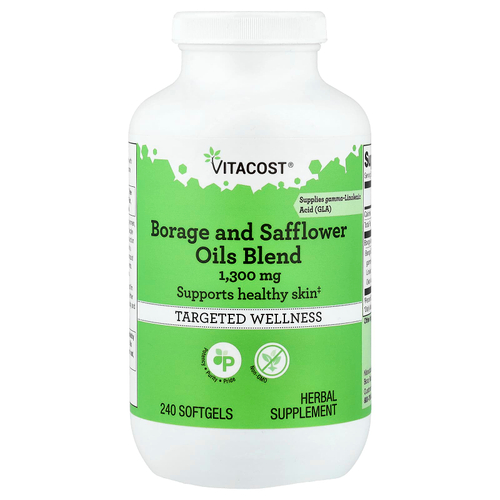 Vitacost, Borage and Safflower Oils Blend, 240 Softgels