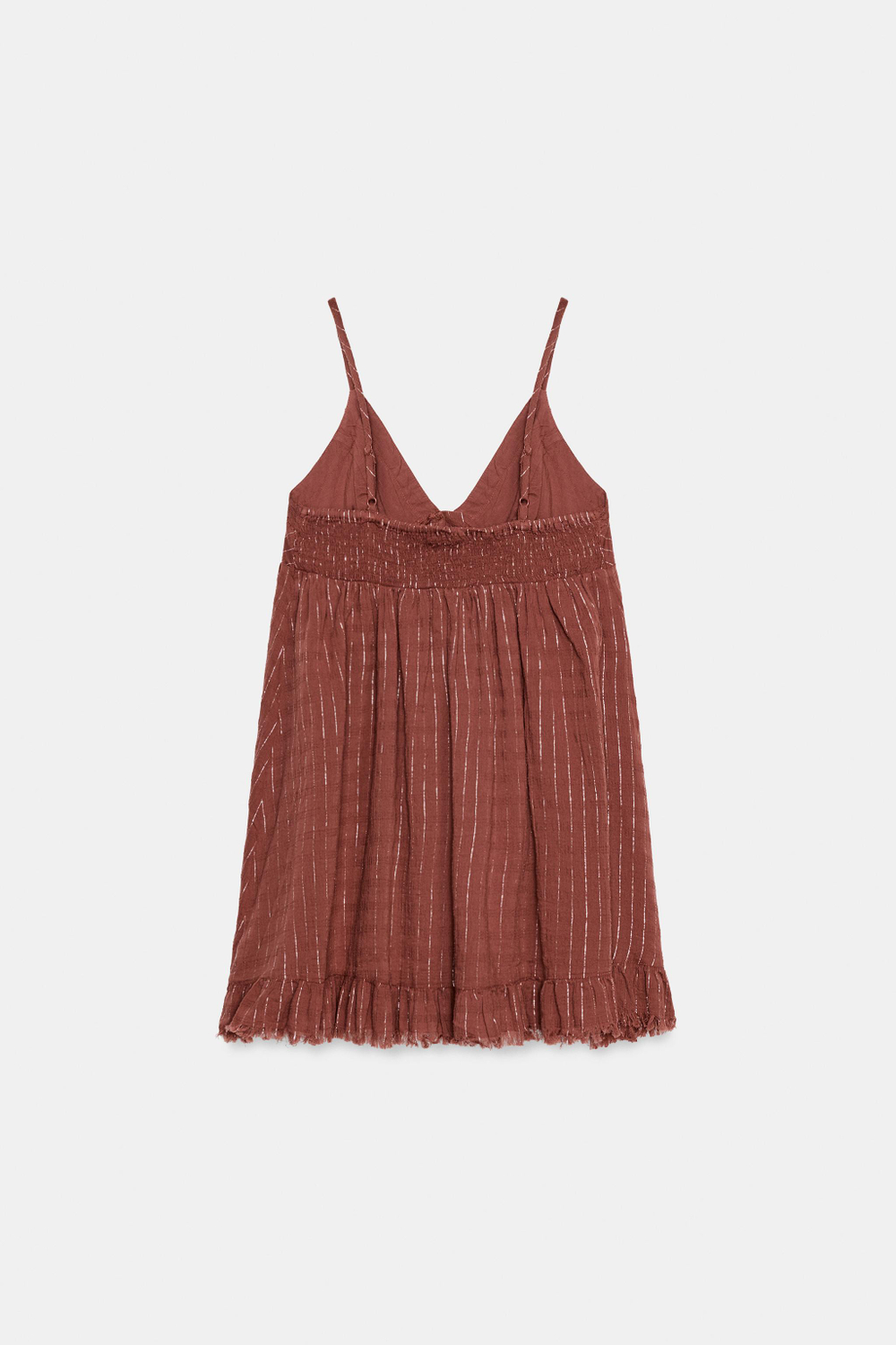 МИНИ-ПЛАТЬЕ В ПОЛОСКУ С БЛЕСТЯЩЕЙ НИТЬЮ — ZARA