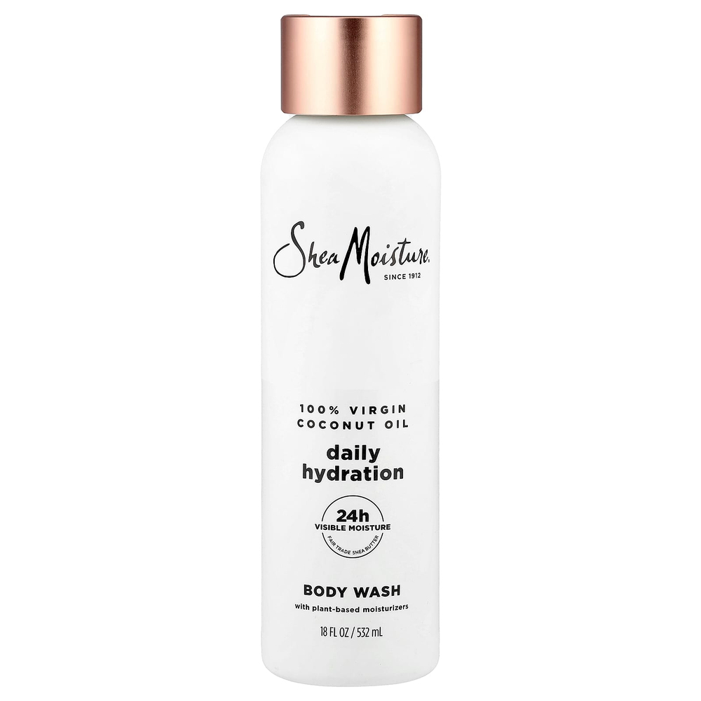 SheaMoisture, гель для душа для ежедневного увлажнения, 100% кокосовое масло первого отжима, 532 мл (18 жидк. унций)