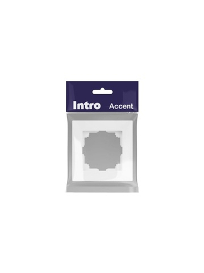 Рамка 1-м СП Accent 6-501-01М бел. матов. Intro Б0063730