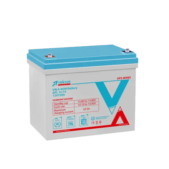 Аккумулятор VEKTOR ENERGY GPL 12-75S 12V 75Ah