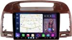 Магнитола для Toyota Camry 30 2001-2006 (рамка дерево 1) - FarCar S500-TS20 монитор 9.5" 2K QLED на Android 14, Быстрейшая, CarPlay, 4G SIM-слот