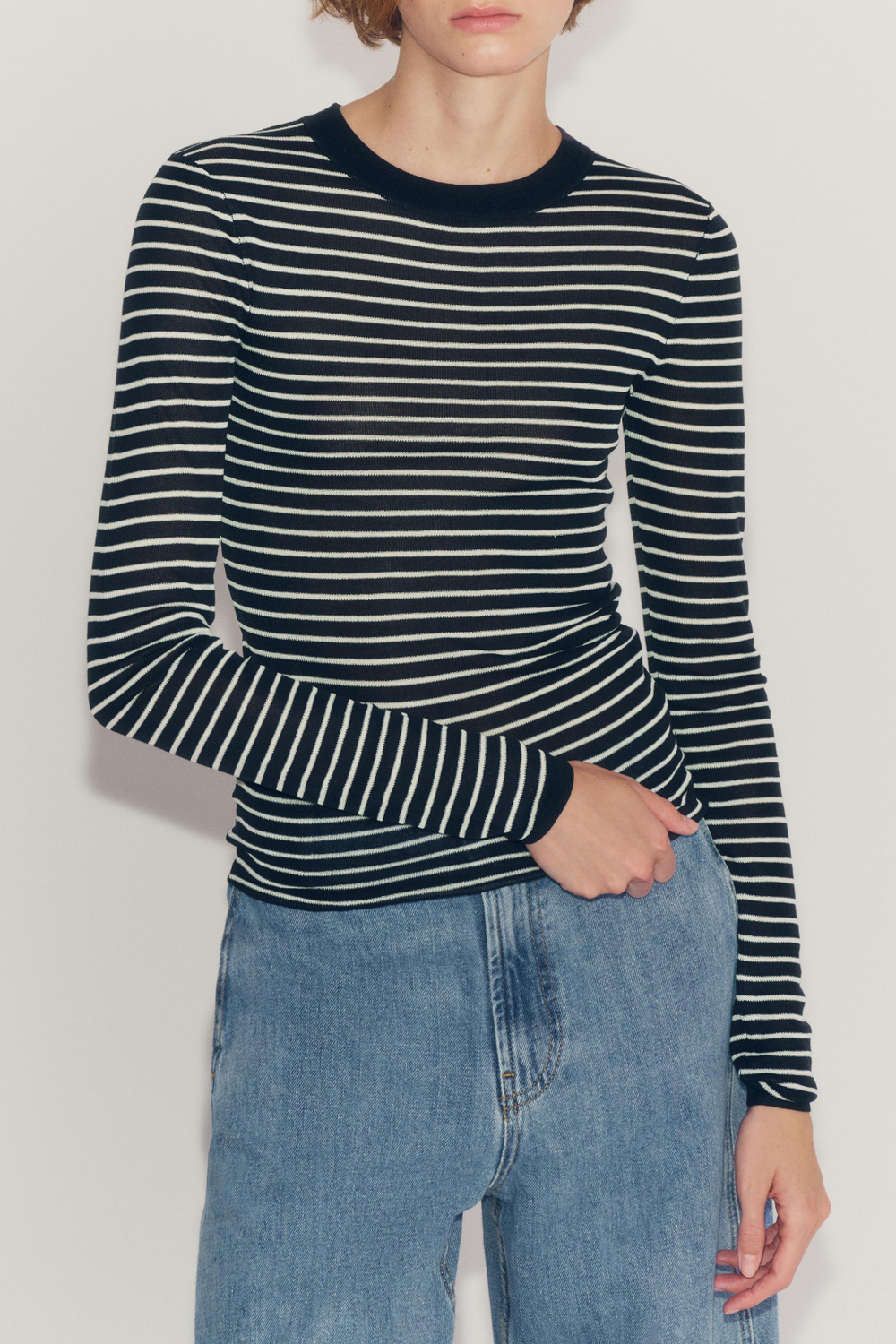 ДЖЕМПЕР В ПОЛОСКУ ТОНКОЙ ВЯЗКИ — ZARA
