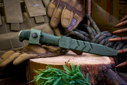 Тактический нож Combat AUS-8 StoneWash Olive