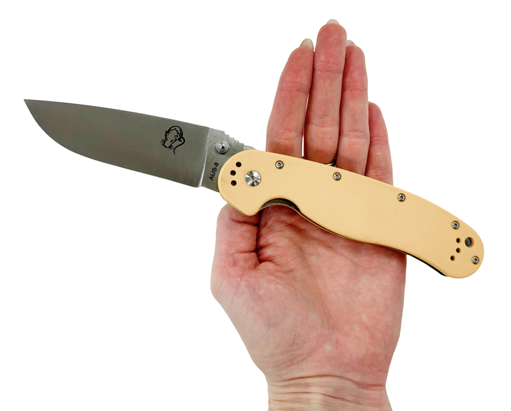 Складной нож Крыса Yellow, сталь AUS-8, рукоять G10, RAT01-YEL