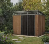 Keter Комплект для хранения: сарай "Pent 9x7" + уличный шкаф "Horizontal Shed" 2020л (коричневый) — фото 3