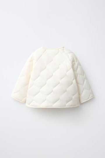 ZARA СТЕГАНАЯ КУРТКА WATER REPELLENT, ЭКРЮ