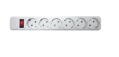 Сетевой фильтр Centek СТ-8901-6-1,8 White (белый) 6 розеток, 1,8 м, ДВОЙНАЯ ЗАЩИТА, макс до 2200 Вт