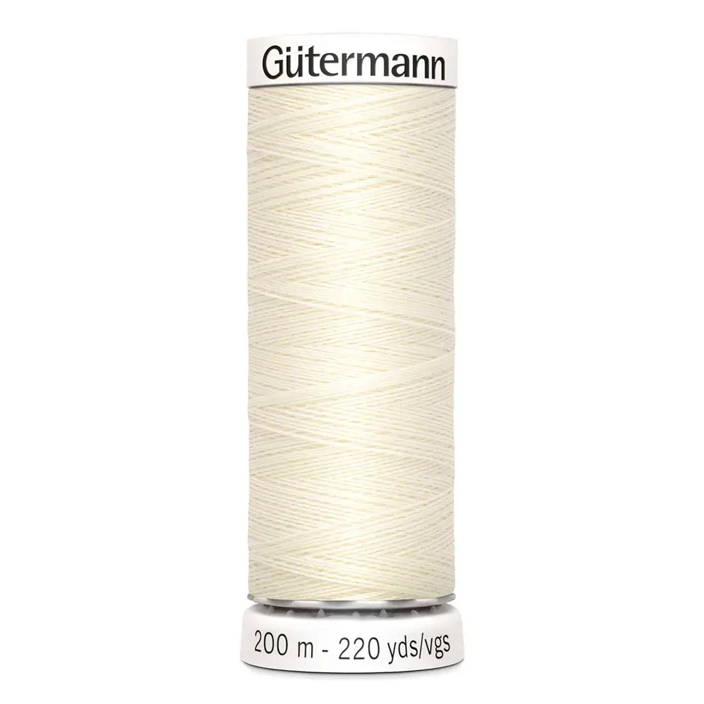 Нить Sew-All 200 м, Gutermann, 001 молочный