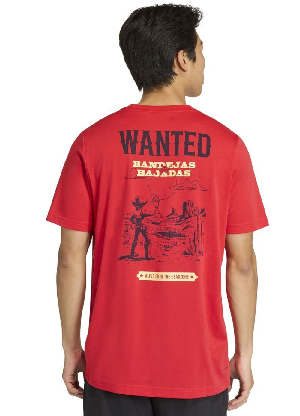 Теннисная футболка Adidas Padel Wanted Graphic - red