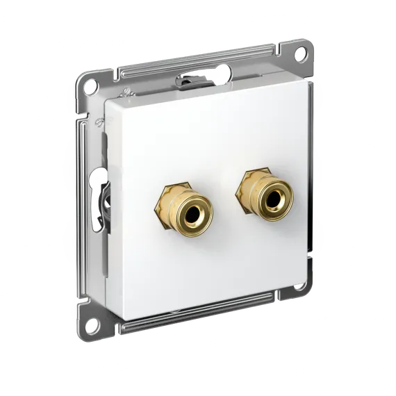 Розетка акустическая двойная Systeme Electric AtlasDesign Белый ATN000187