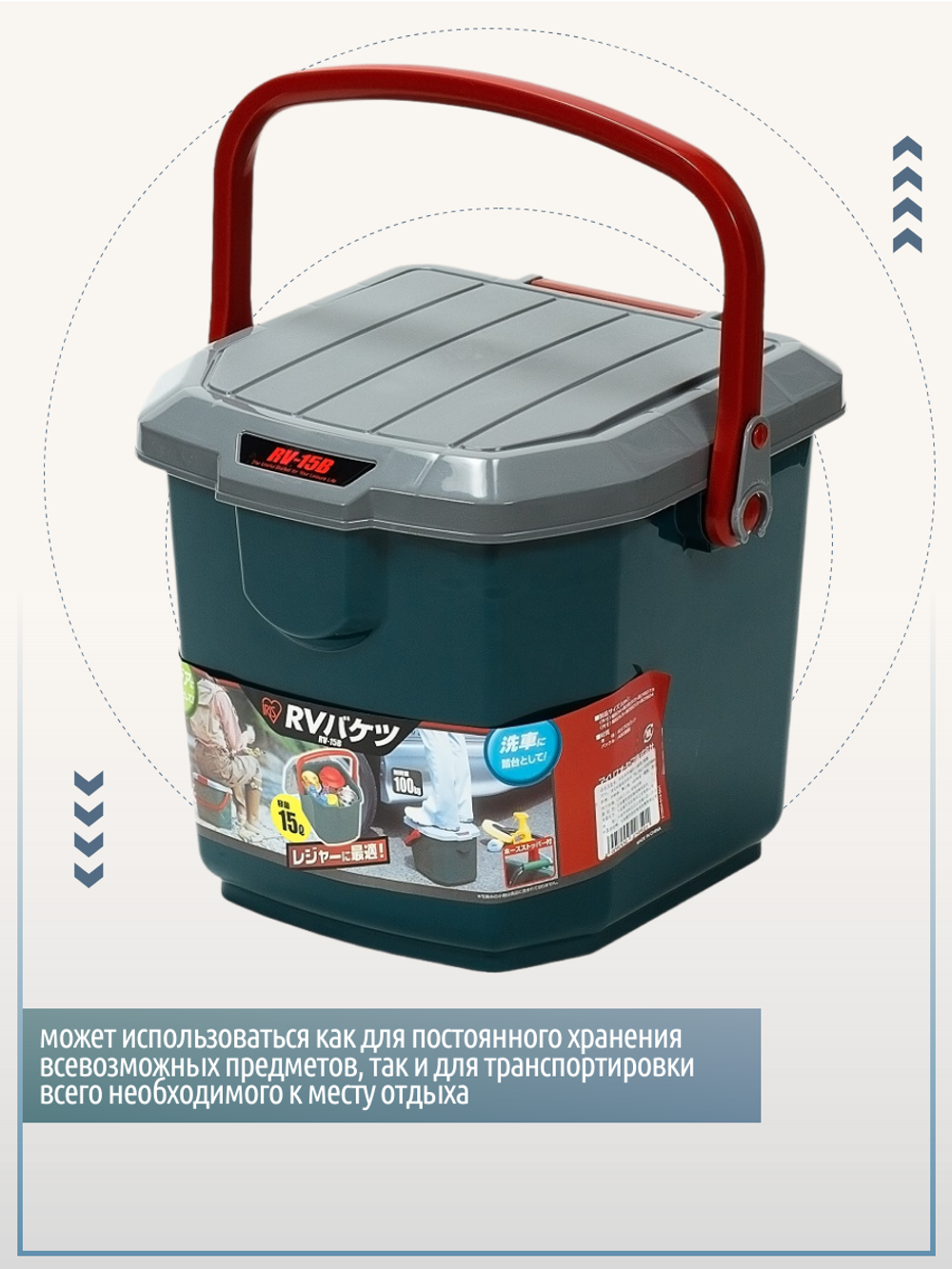Ударопрочный ящик для пикника Iris RV BOX Bucket 15B