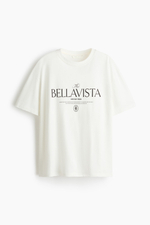 Футболка оверсайз — Белый/Bellavista - H&M