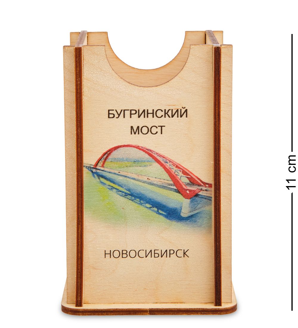 Народные промыслы МТ- 009/03 Карандашница «Новосибирск-Бугринский мост»