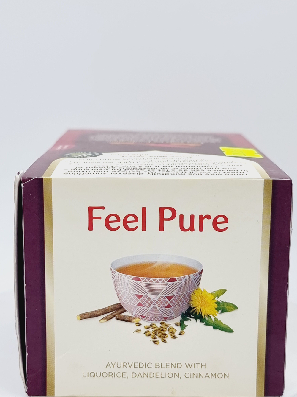 Чай травяной Yogi Tea Feel Pure, аюрведическая смесь с лакрицей, одуванчиком и корицей, 17 пакетиков, 30.6 г (из Финляндии)