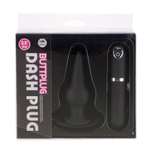 Черная вибровтулка Dash Butt Plug With Mini Controller III - 9 см. (Цвет: черный)