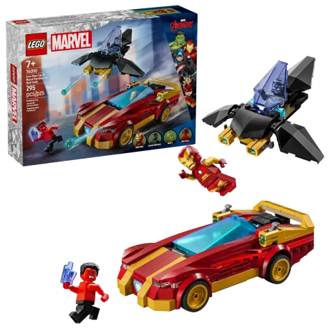 Конструктор LEGO Marvel 76310 Машина Железного человека и Черная пантера против Красного Халка