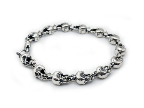 Браслет серебряный Skulls AZB-041