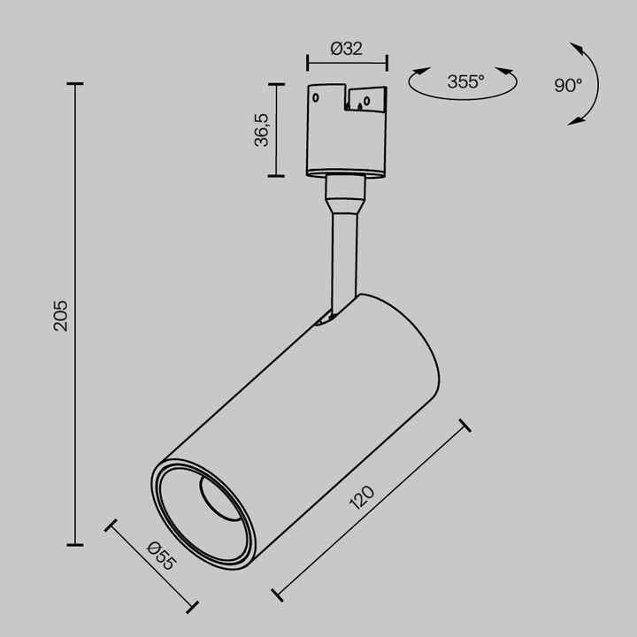 Трековый светильник Maytoni Technical TR163-1-15W3K-M-B