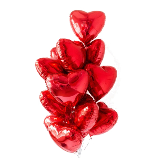 Композиция Сердца красные