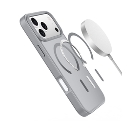 Матовый чехол серого цвета с MagSafe для iPhone 17 Pro Max, серия Yind Series (Open Ring Version) от Dux Ducis