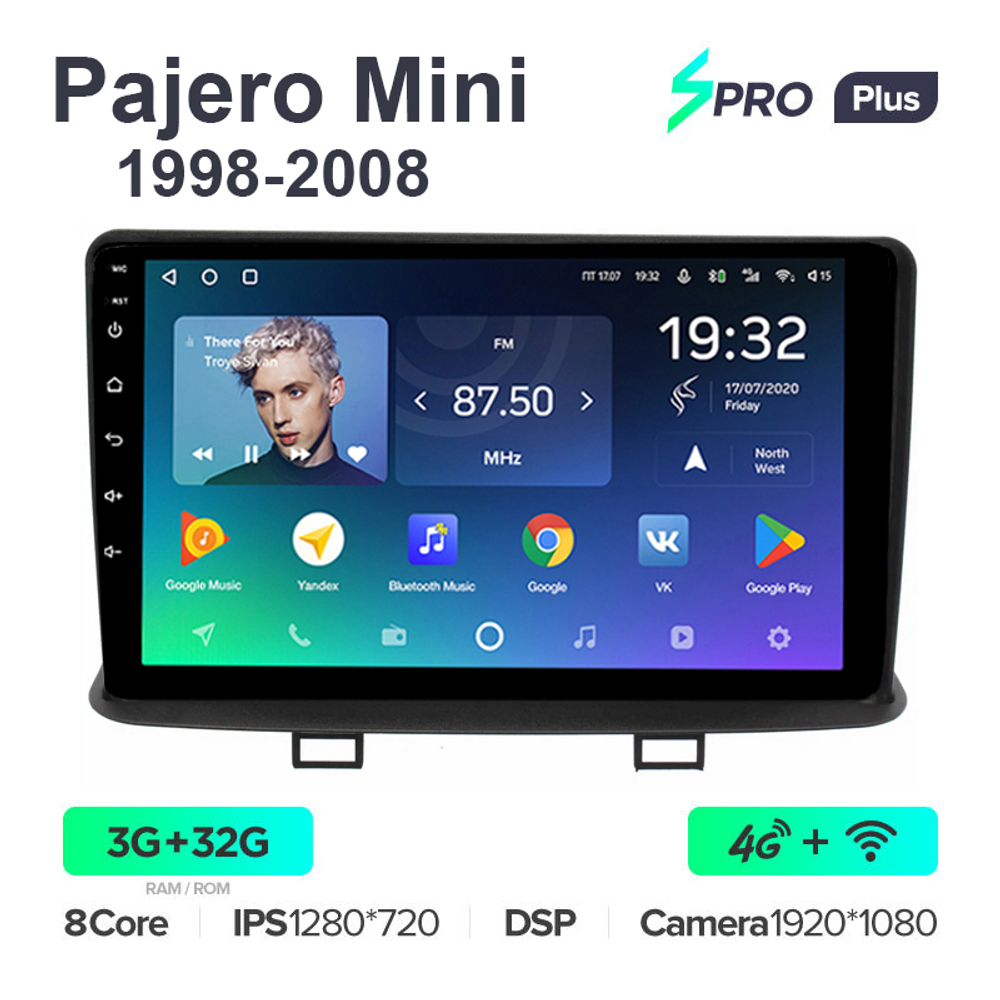 Teyes SPRO Plus 9"для Mitsubishi Pajero Mini 1998-2008
