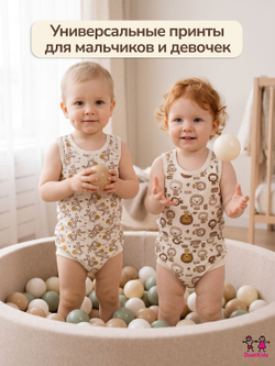 Майки для малышей набор Хиппо