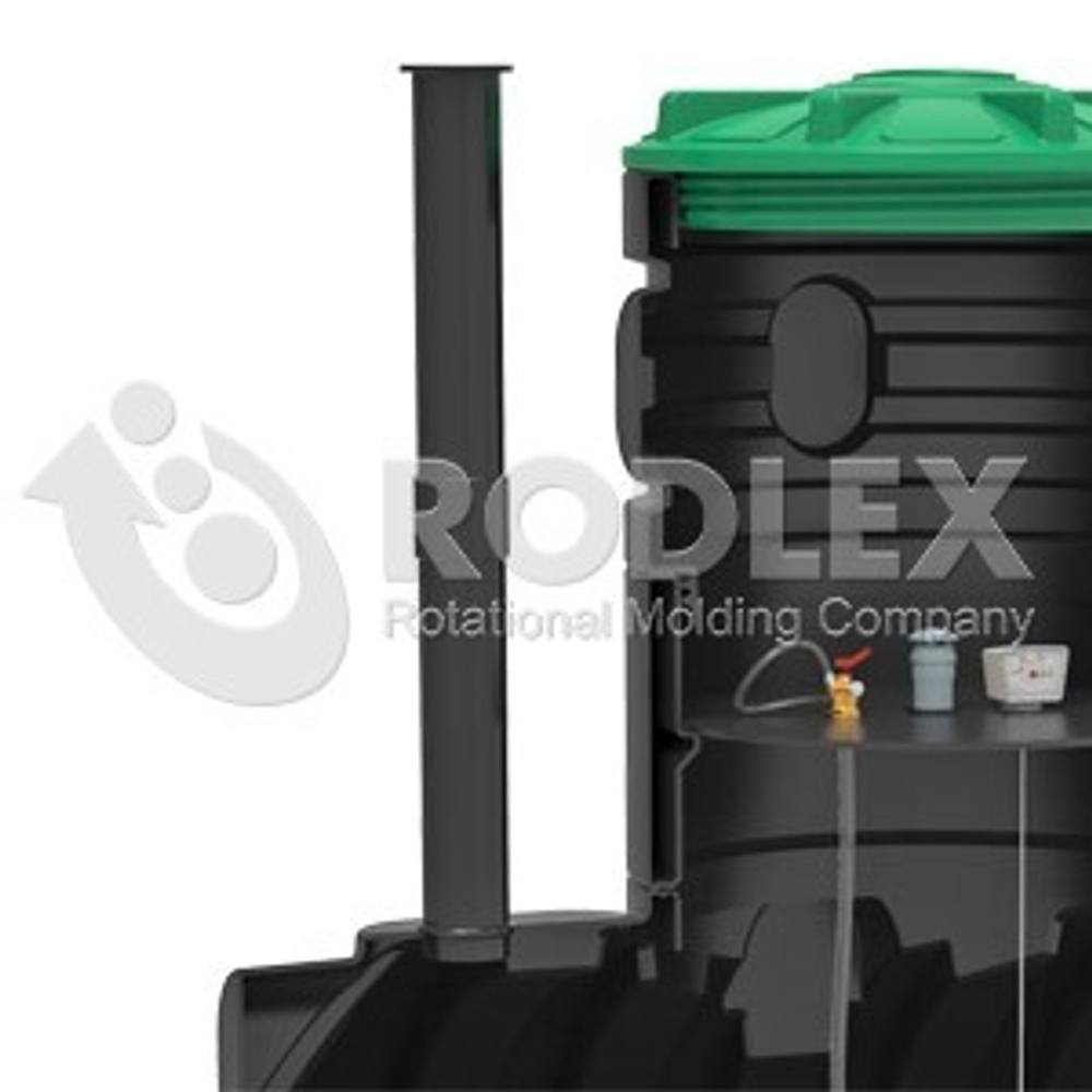 Резервуар для дизельного топлива 50-OIL наземный Родлекс цилиндрический 50000 л. горизонтальный (2400x13400x2500см;2312кг;черный) - арт.559955