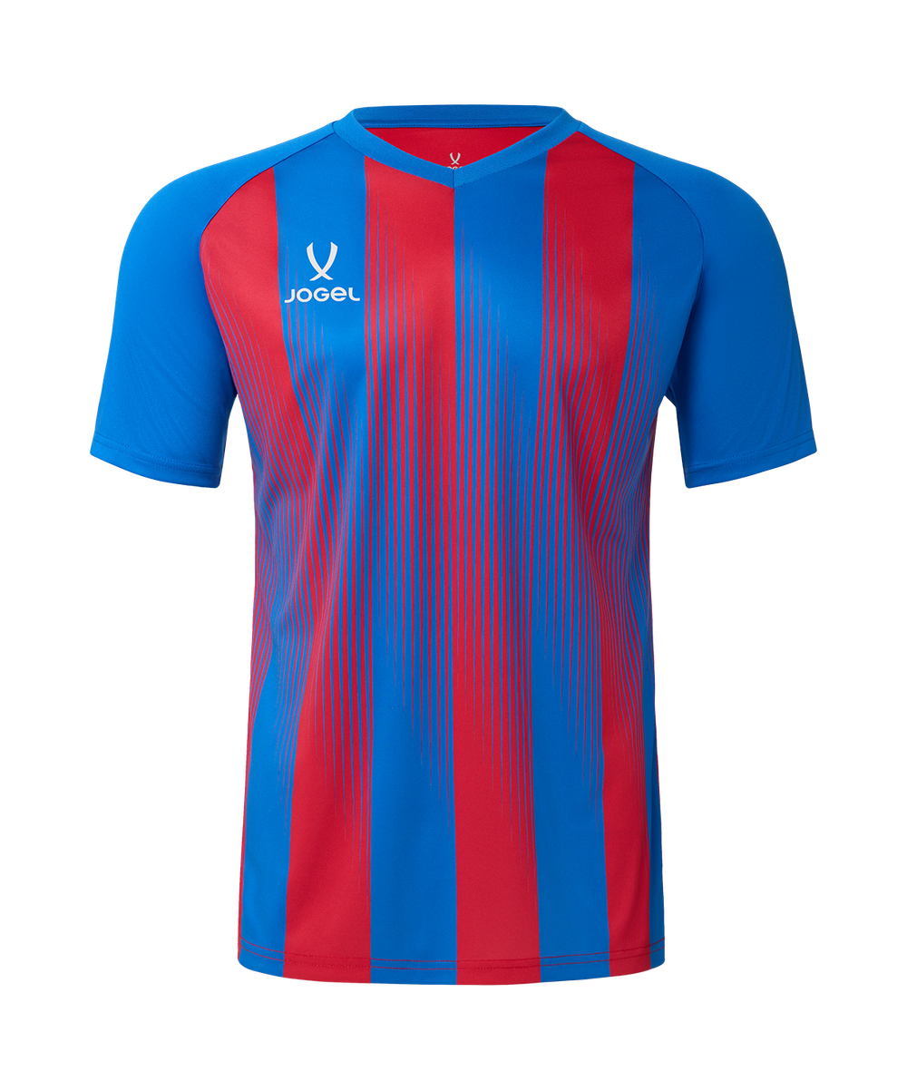 Футболка игровая Jogel Camp Striped Jersey-K, красный R2/синий Z2