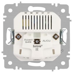 Розетка Intro Accent 6-410-05 с заземлением 2P+E Schuko со шторками 16А-250В + 2хUSB IP20 СУ антрацит | Intro