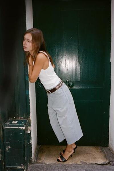 ДЖИНСОВЫЕ ШОРТЫ TRF СО СРЕДНЕЙ ПОСАДКОЙ И РАЗРЕЗАМИ — ZARA