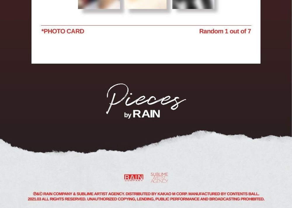 Альбом Rain - Pieces By Rain 2nd Mini Album