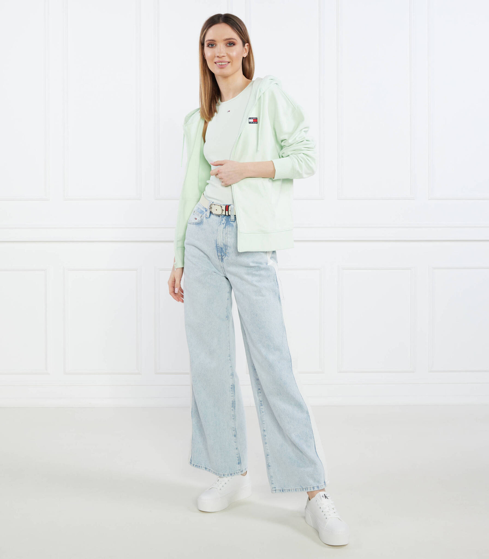 Худи TJW RLX XS BADGE ZIP TRHU Tommy Jeans - зеленый(DW0DW15748)