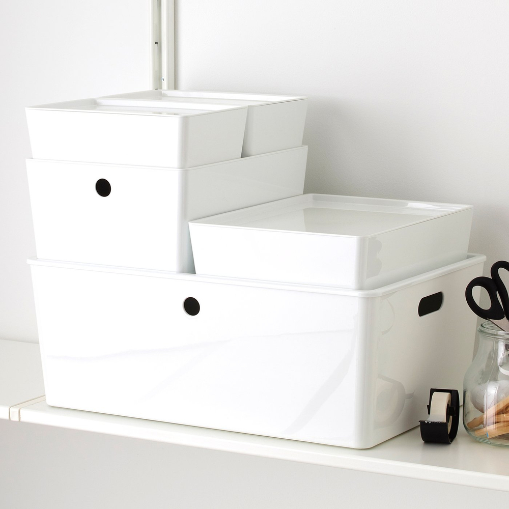 IKEA KUGGIS  (ИКЕА КУГГИС)  -  Крышка - белый 26х35 см