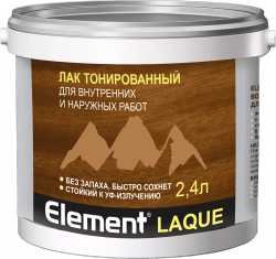 Лак Alpa Element Laque водный тонированный дуб 2,4л
