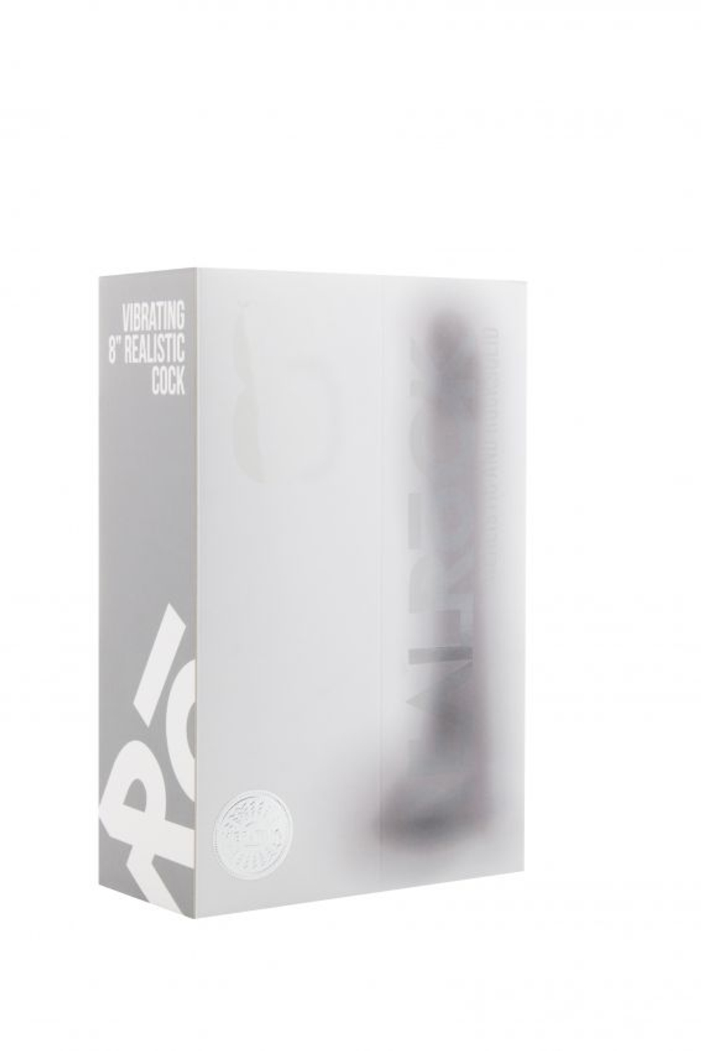 Прозрачный вибратор-реалистик Vibrating Realistic Cock 8 With Scrotum - 20 см. (Цвет: прозрачный)