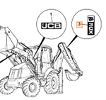 Наклейка "JCB 3CX" | 332/F8929 | JCB